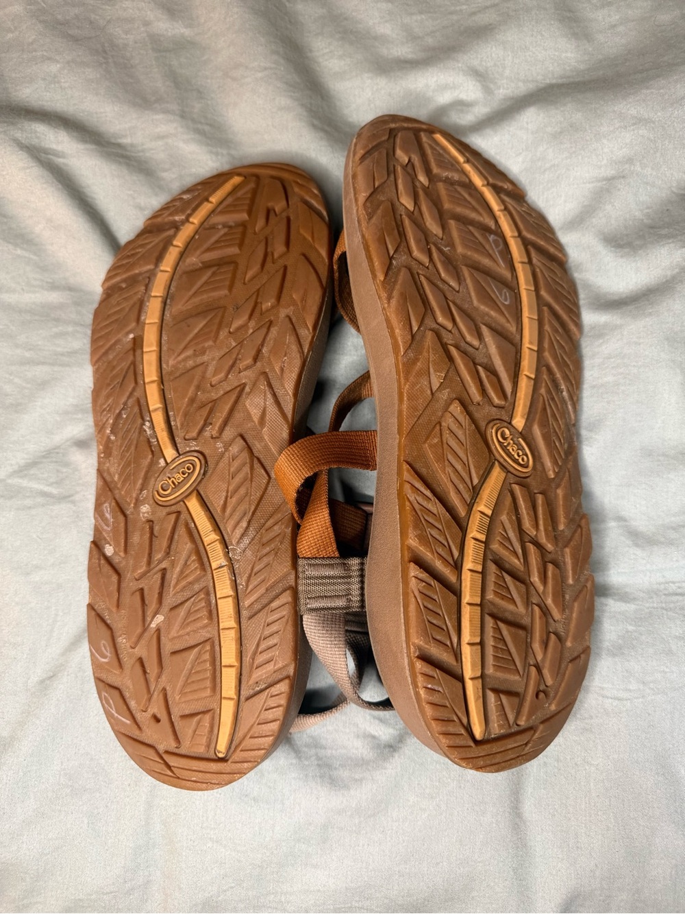 Chaco Men's Z/1 Classic Sandals Burnt Orange and Tan Size 12 - Picture 4 of 7